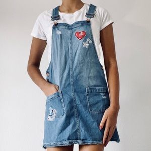 Justice: Blue overall denim dress